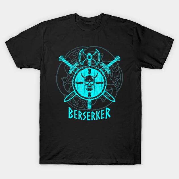 Berserker Wiking Aqua T-Shirt by LittleBean